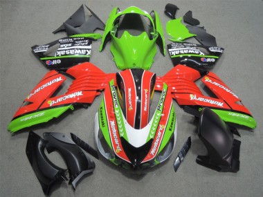 Kawasaki ZX14R ZZR 1400 2006-2011 - Vermelho Verde Motocard