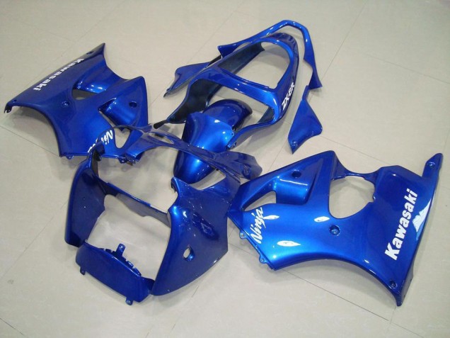 Kawasaki ZX6R 2000-2002 - Azul & Branco Decalques
