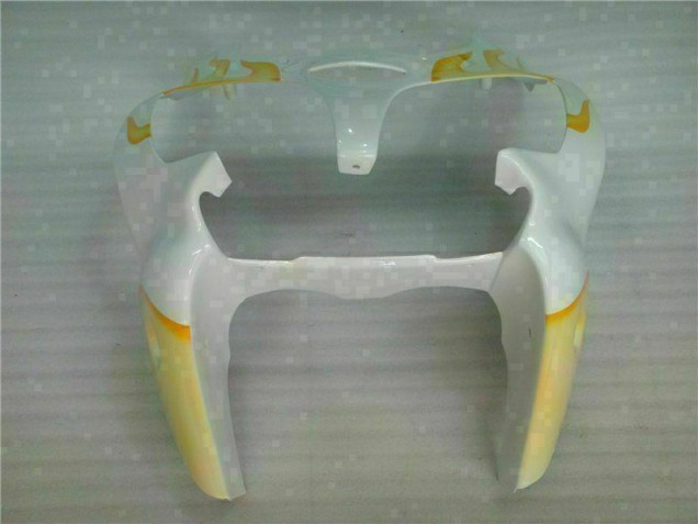 Kawasaki ZX6R 2000-2002 - Branco Amarelo Chama Kawasaki ZX6R 2000-2002 - Branco Amarelo Chama