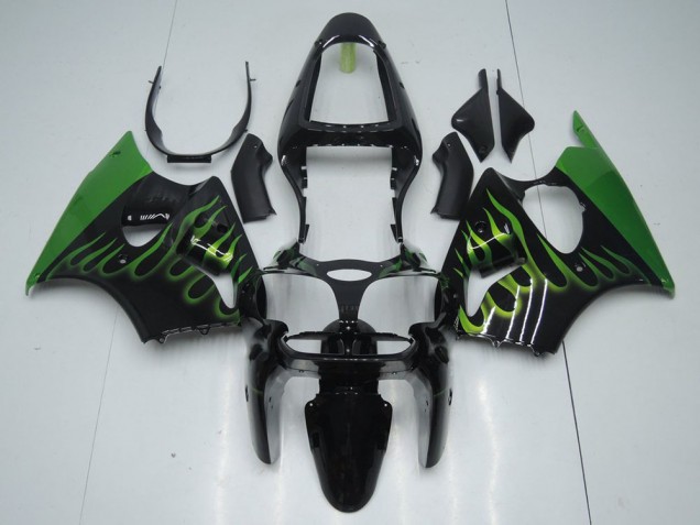 Kawasaki ZX6R 2000-2002 - Preto & Verde Chama Kawasaki ZX6R 2000-2002 - Preto & Verde Chama