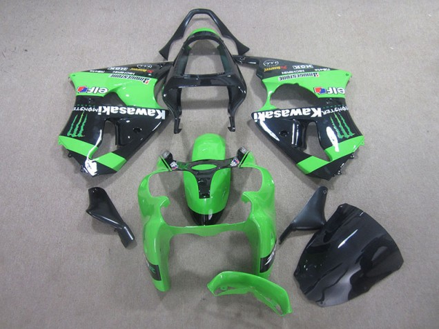 Kawasaki ZX6R 2000-2002 - Preto Verde Monster Kawasaki ZX6R 2000-2002 - Preto Verde Monster