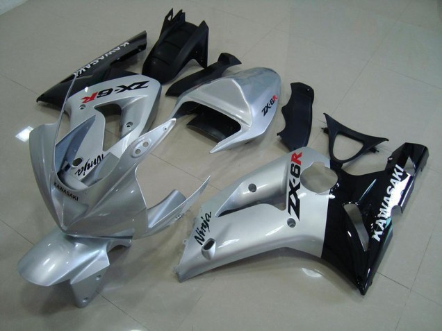 Kawasaki ZX6R 2003-2004 - Prata Preto Kawasaki ZX6R 2003-2004 - Prata Preto