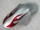 Kawasaki ZX6R 2005-2006 - Prata Vermelho Chamas Kawasaki ZX6R 2005-2006 - Prata Vermelho Chamas