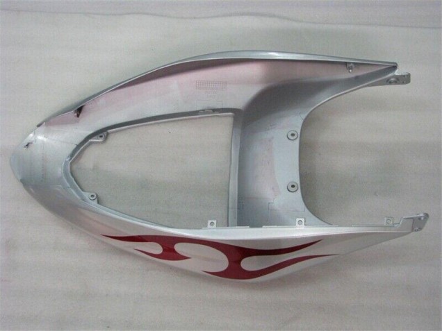 Kawasaki ZX6R 2005-2006 - Prata Vermelho Chamas Kawasaki ZX6R 2005-2006 - Prata Vermelho Chamas