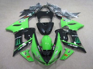 Kawasaki ZX6R 2005-2006 - Preto Verde 3M Touch4 Monster