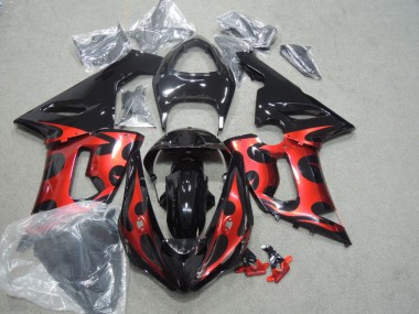 Kawasaki ZX6R 2005-2006 - Preto Vermelho