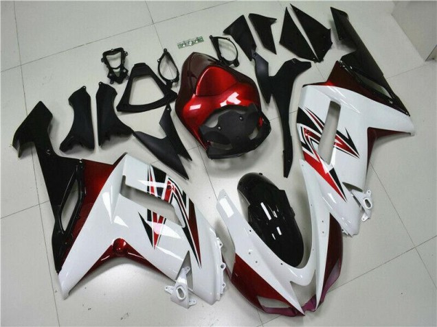 Kawasaki ZX6R 2007-2008 - Branco Preto Vermelho