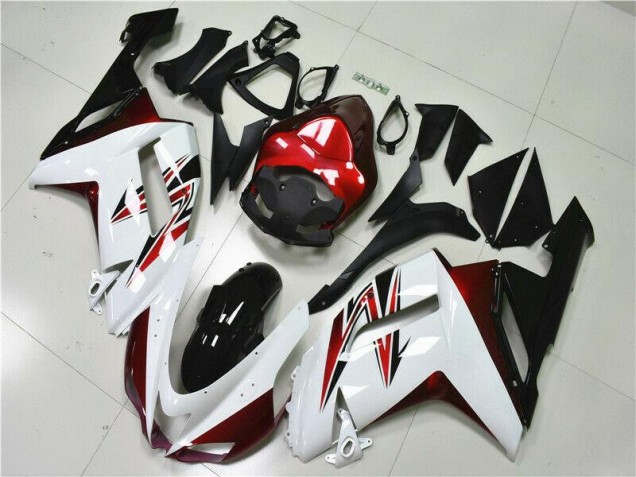 Kawasaki ZX6R 2007-2008 - Branco Preto Vermelho