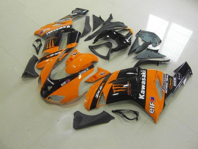 Kawasaki ZX6R 2007-2008 - Laranja Monster Kawasaki ZX6R 2007-2008 - Laranja Monster