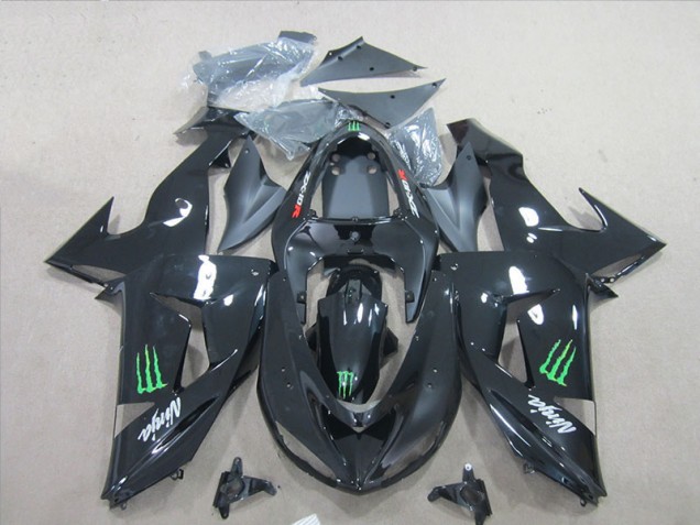 Kawasaki ZX6R 2007-2008 - Preto Ninja Verde Monster
