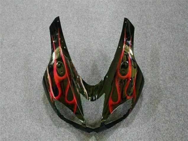 Kawasaki ZX6R 2007-2008 - Preto Vermelho Chama