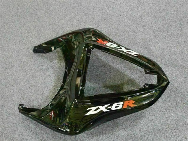 Kawasaki ZX6R 2007-2008 - Preto Vermelho Chama
