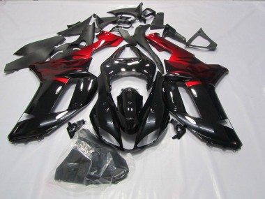 Kawasaki ZX6R 2007-2008 - Preto Vermelho