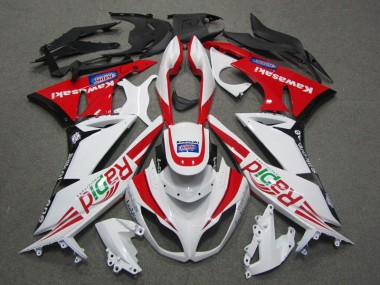 Kawasaki ZX6R 2009-2012 - Branco Vermelho Rapid