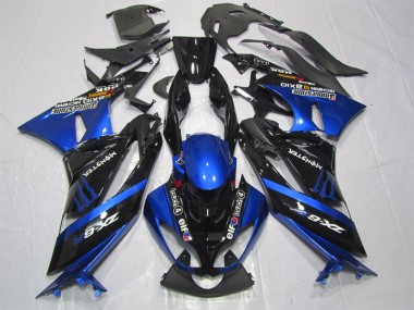Kawasaki ZX6R 2009-2012 - Preto Azul Monster