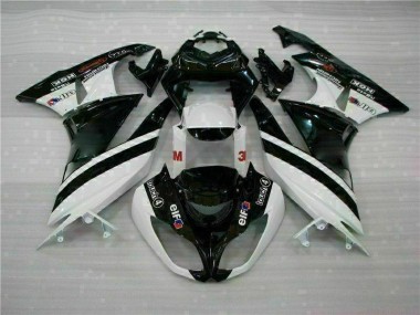 Kawasaki ZX6R 2009-2012 - Preto Branco 3M Touch4