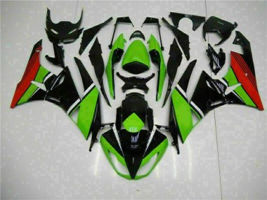 Kawasaki ZX6R 2009-2012 - Preto Verde Vermelho