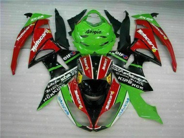 Kawasaki ZX6R 2009-2012 - Preto Vermelho Verde Motocard