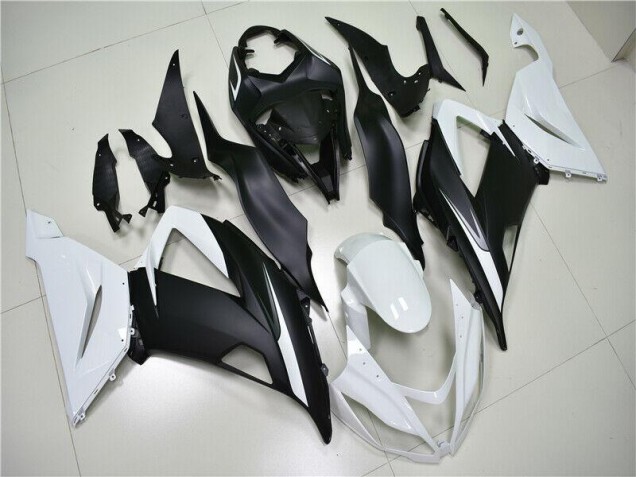 Kawasaki ZX6R 2013-2018 - Branco Preto Kawasaki ZX6R 2013-2018 - Branco Preto