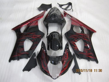 Suzuki GSXR 1000 K3 2003-2004 - Preto Vermelho Chama