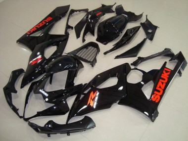 Suzuki GSXR 1000 K5 2005-2006 - Preto Brilhante Vermelho Adesivo