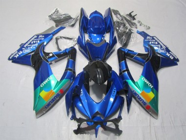 Suzuki GSXR 1000 K7 2007-2008 - Azul Preto Verde Jomo