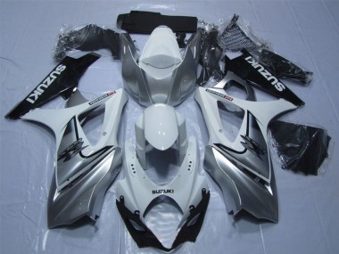 Suzuki GSXR 1000 K7 2007-2008 - Branco Prata Preto