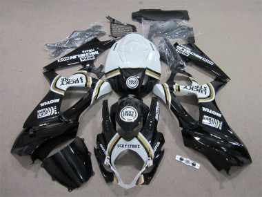 Suzuki GSXR 1000 K7 2007-2008 - Preto Lucky Strike Branco Motul