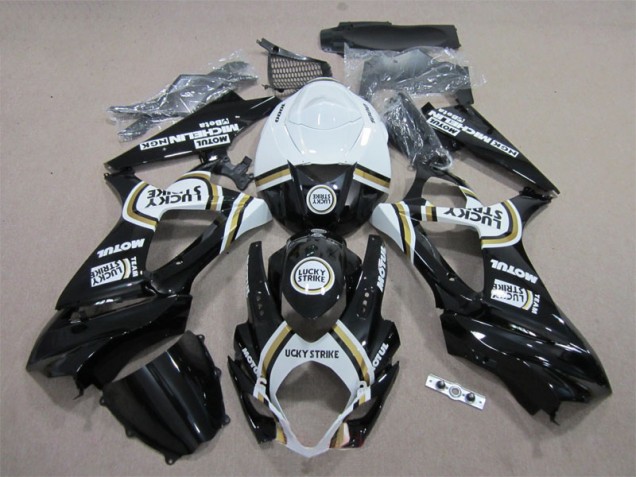 Suzuki GSXR 1000 K7 2007-2008 - Preto Lucky Strike Branco Motul