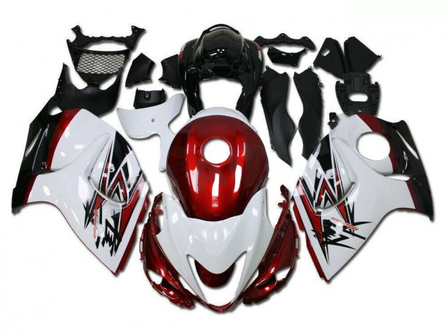 Suzuki GSXR 1300 Hayabusa 2008-2019 - Branco Vermelho Suzuki GSXR 1300 Hayabusa 2008-2019 - Branco Vermelho