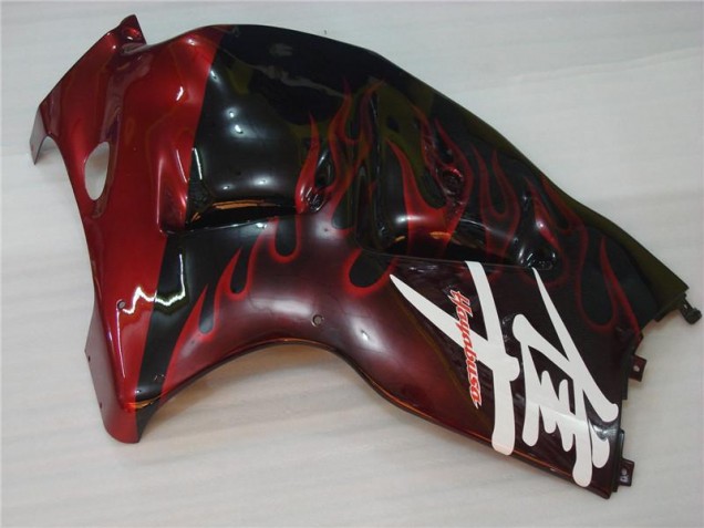 Suzuki GSXR 1300 Hayabusa 2008-2019 - Preto Vermelho Chama Suzuki GSXR 1300 Hayabusa 2008-2019 - Preto Vermelho Chama