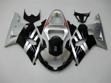 Suzuki GSXR 600 / 750 K1 K2 K3 2001-2003 - Preto Prata