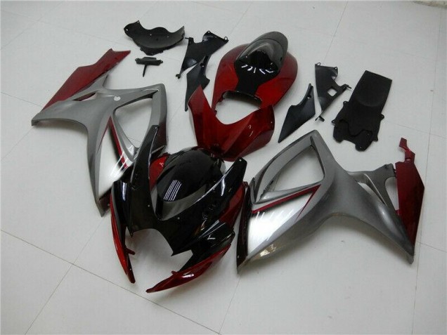 Suzuki GSXR 600 / 750 K6 2006-2007 - Vermelho Prata