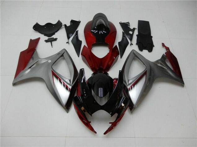 Suzuki GSXR 600 / 750 K6 2006-2007 - Vermelho Prata