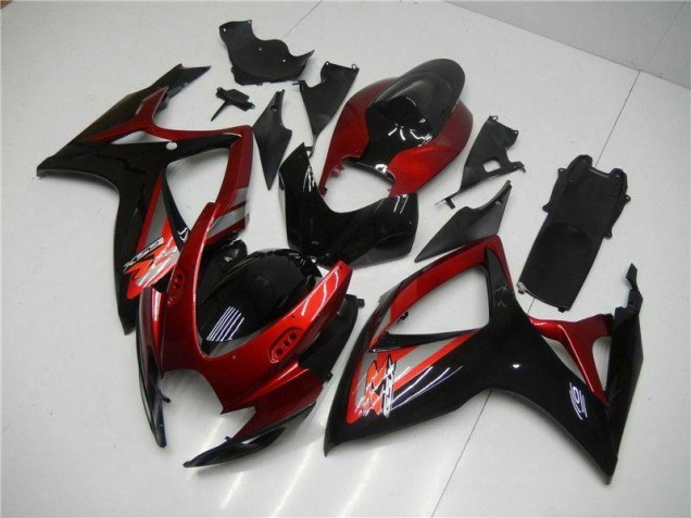 Suzuki GSXR 600 / 750 K6 2006-2007 - Vermelho Preto Suzuki GSXR 600 / 750 K6 2006-2007 - Vermelho Preto