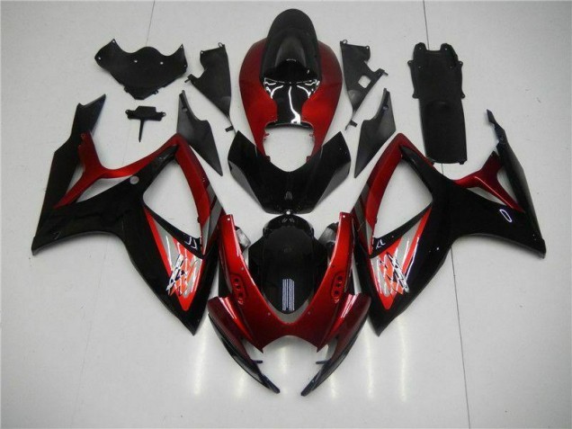Suzuki GSXR 600 / 750 K6 2006-2007 - Vermelho Preto Suzuki GSXR 600 / 750 K6 2006-2007 - Vermelho Preto