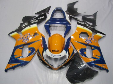 Suzuki GSXR 600 K1 K2 K3 2001-2003 - Azul Laranja Corona Extra