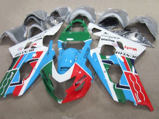 Suzuki GSXR 600 K4 2004-2005 - Azul Verde Vermelho Motul Suzuki GSXR 600 K4 2004-2005 - Azul Verde Vermelho Motul