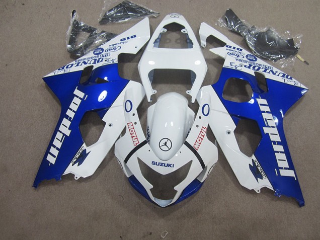 Suzuki GSXR 600 K4 2004-2005 - Branco Azul Motul Suzuki GSXR 600 K4 2004-2005 - Branco Azul Motul