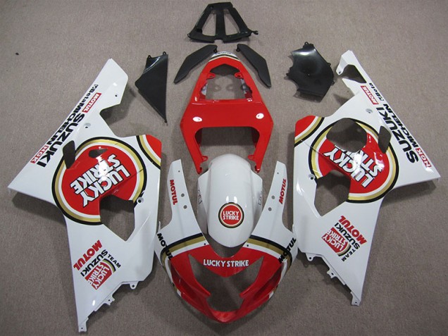Suzuki GSXR 600 K4 2004-2005 - Vermelho Branco Lucky Strike Motul Suzuki GSXR 600 K4 2004-2005 - Vermelho Branco Lucky Strike Motul