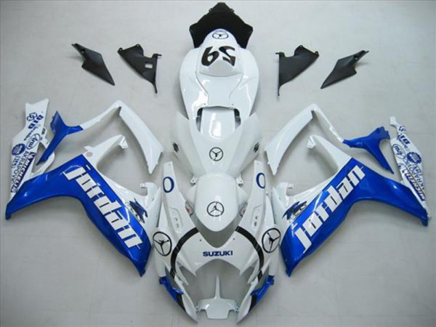Suzuki GSXR 600 K6 2006-2007 - Branco Azul Jordan Suzuki GSXR 600 K6 2006-2007 - Branco Azul Jordan