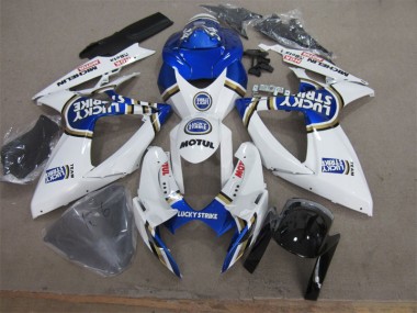 Suzuki GSXR 600 K6 2006-2007 - Branco Azul Lucky Strike Motul