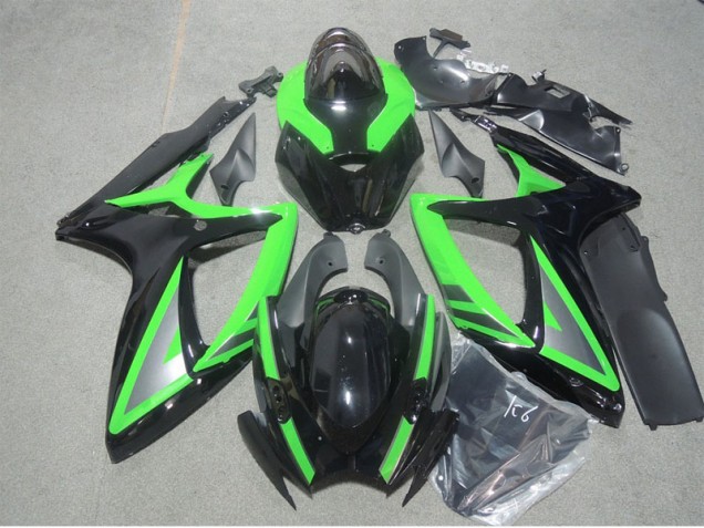 Suzuki GSXR 600 K6 2006-2007 - Preto Verde Suzuki GSXR 600 K6 2006-2007 - Preto Verde