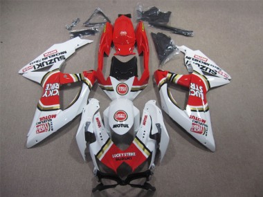 Suzuki GSXR 600 K8 2008-2010 - Branco Lucky Strike Vermelho Motul