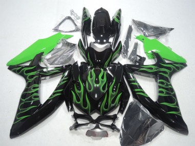 Suzuki GSXR 600 K8 2008-2010 - Preto Verde Chama