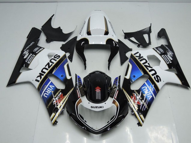 Suzuki GSXR 750 K1 K2 K3 2001-2003 - Preto Branco Azul Viru