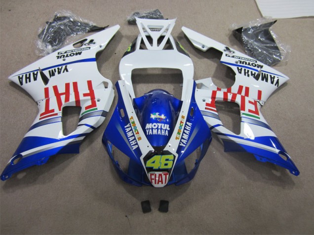 Yamaha R1 1998-1999 - Azul Branco Motul Fiat 46 Yamaha R1 1998-1999 - Azul Branco Motul Fiat 46