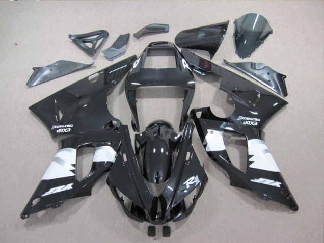 Yamaha R1 1998-1999 - Preto Branco Decalque