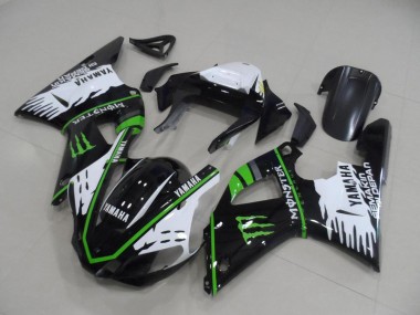 Yamaha R1 2000-2001 - Preto Branco Verde Monster