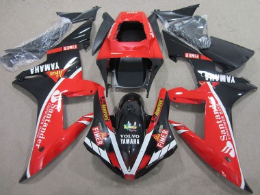 Yamaha R1 2004-2006 - Vermelho Preto Branco Santander